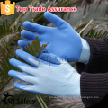 SRSAFETY 13G knitted nylon liner foam latex dipped glove/latex safety gloves with china supplier